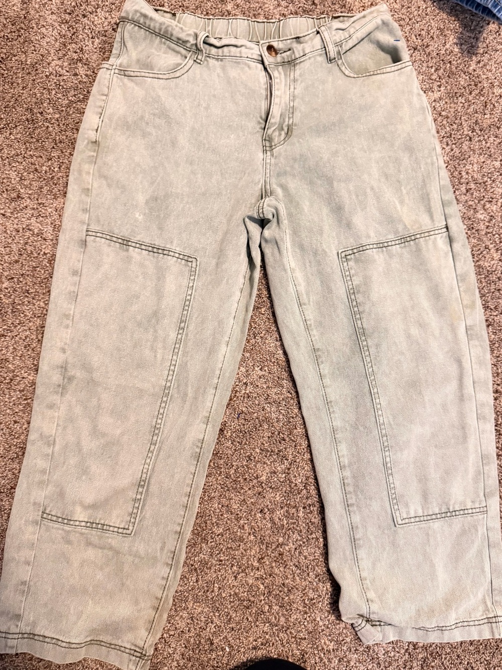 SHEIN Mint Green Denim Pants